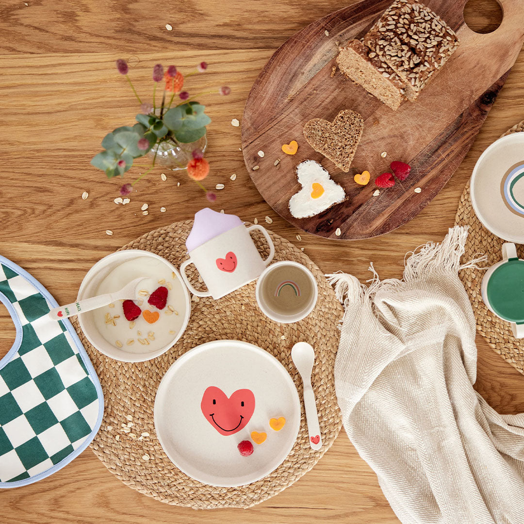 lässig serviesset happy rascals heart lavender - 4-delig
