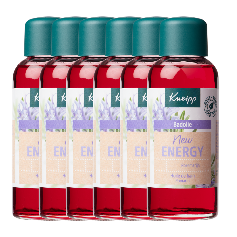 6x Kneipp Badolie rozemarijn new energy (100 ml)