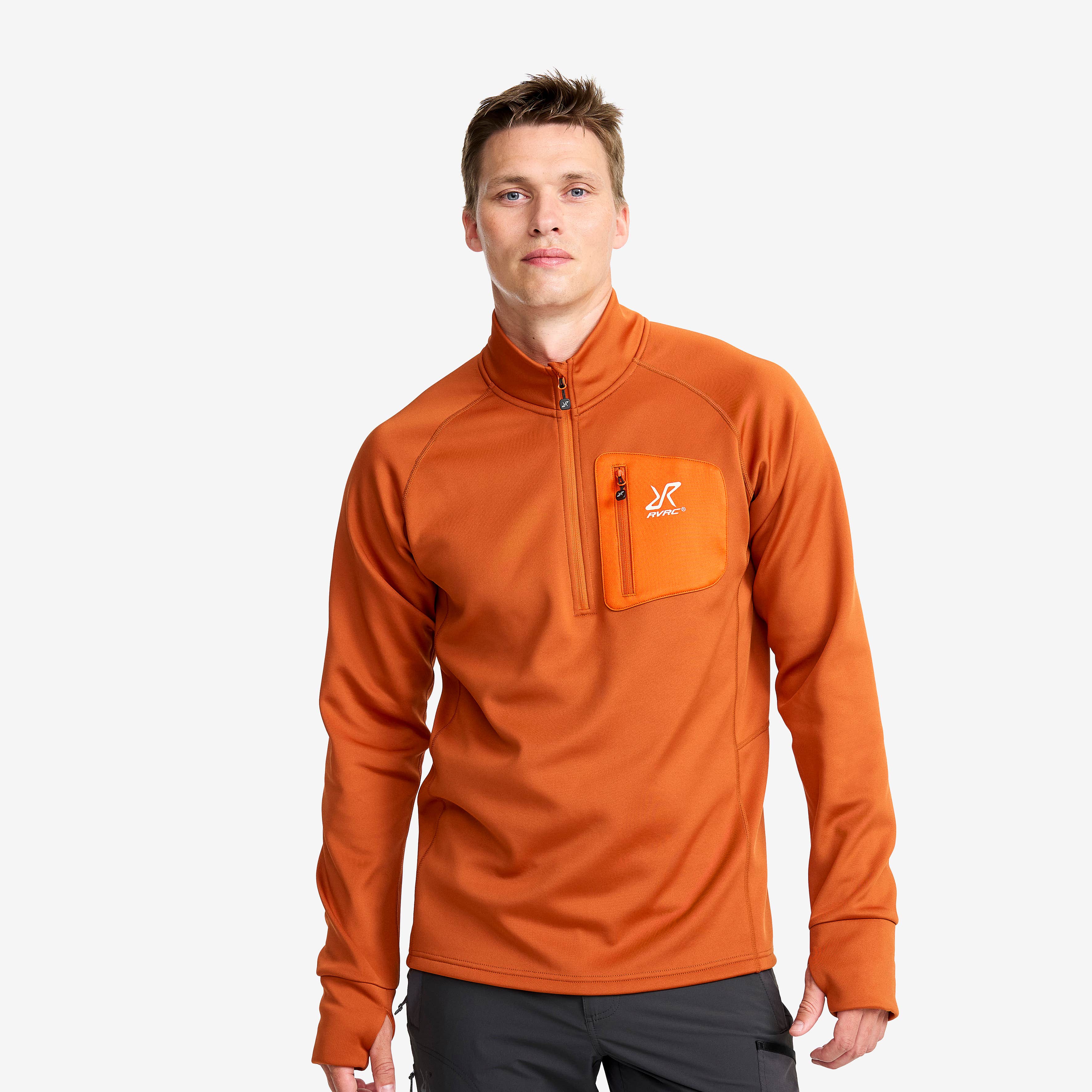 Evolution Half-zip Stretch Fleece Herre Terracotta Brown