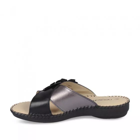 Mules NOIR NEOSOFT RELAX CUIR
