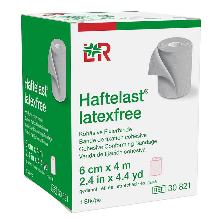 Haftelast Fixierbinde kohäs.latexfrei 6 cm x 4 m creme, 1 St