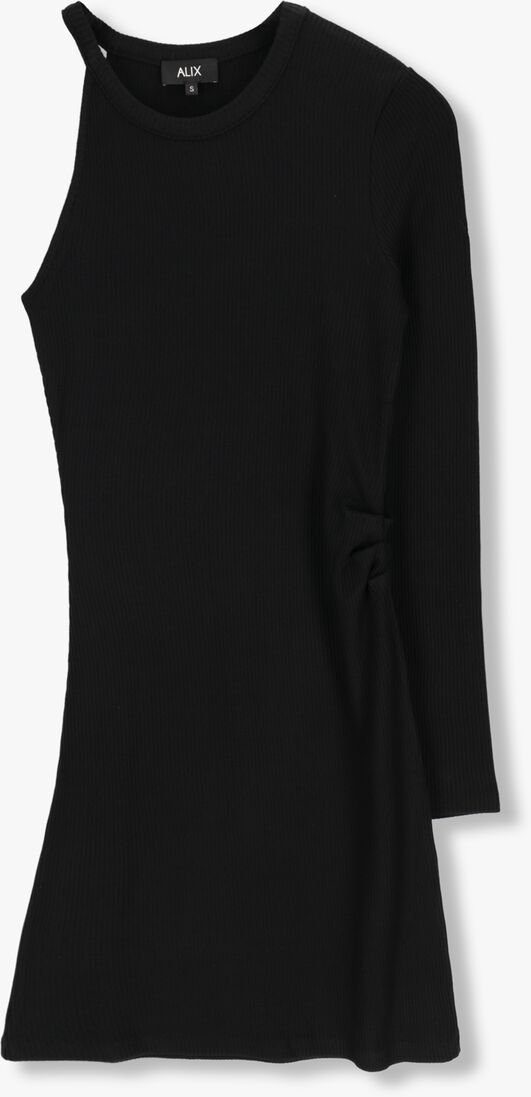 ALIX THE LABEL zwarte alix the label mini jurk ladies knitted asymmetric dress