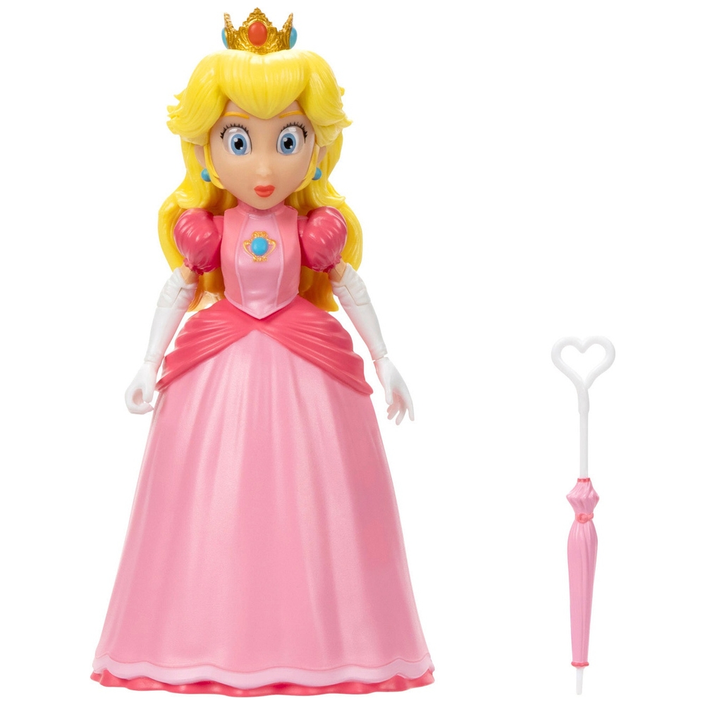 Nintendo Super Mario Movie 6 cm Figur – Prinzessin Peach mit Regenschirm