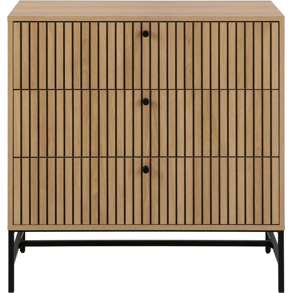Hioshop Dylan kommode 3 lades natuur