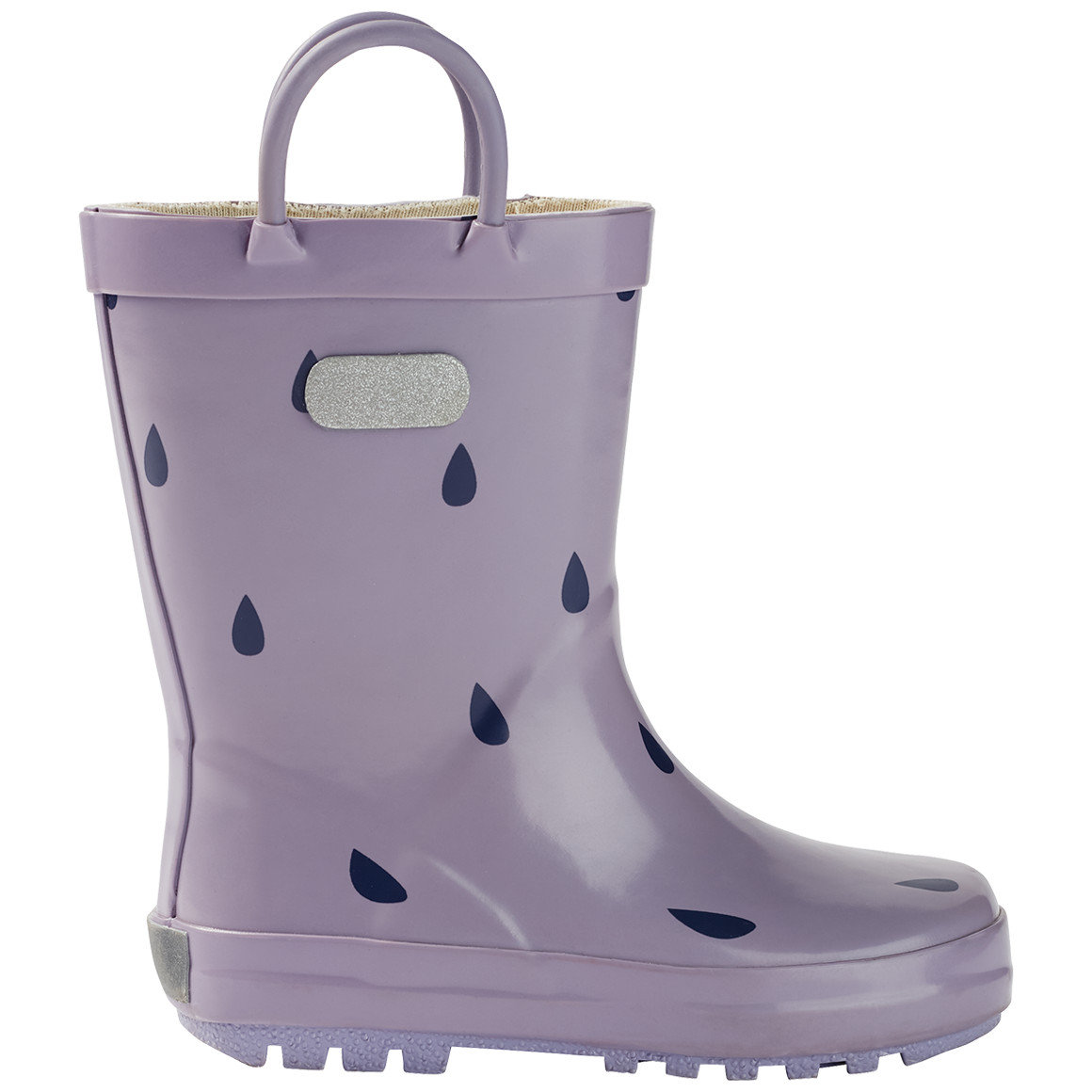 Baby Gummistiefel mit Regentropfen-Print helllila