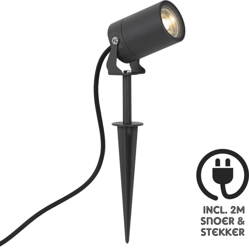 KS Verlichting tuinspot Stark zwart D 6 H 36 cm