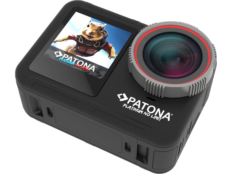 Patona Actionkamera Life SL5 6K Action Cam mit Zubehörset, zwei Akkus, Ladegerät und 64 GB Karte