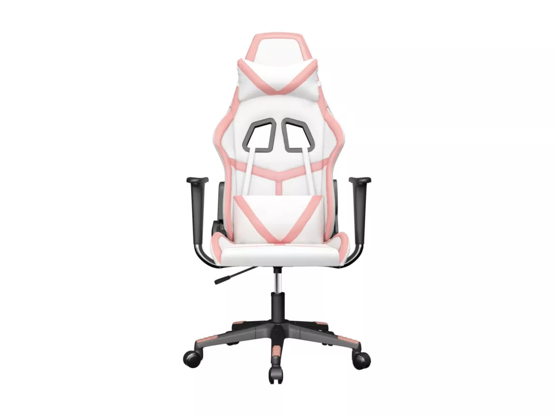 Chaise de jeu de massage Blanc et rose Similicuir