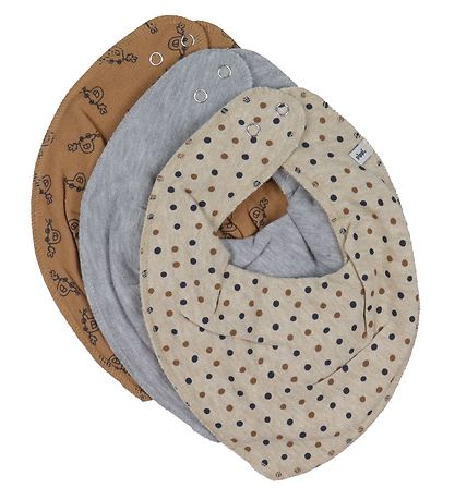 Pippi Baby Lätzchen - 3er-Pack - Inder Tan