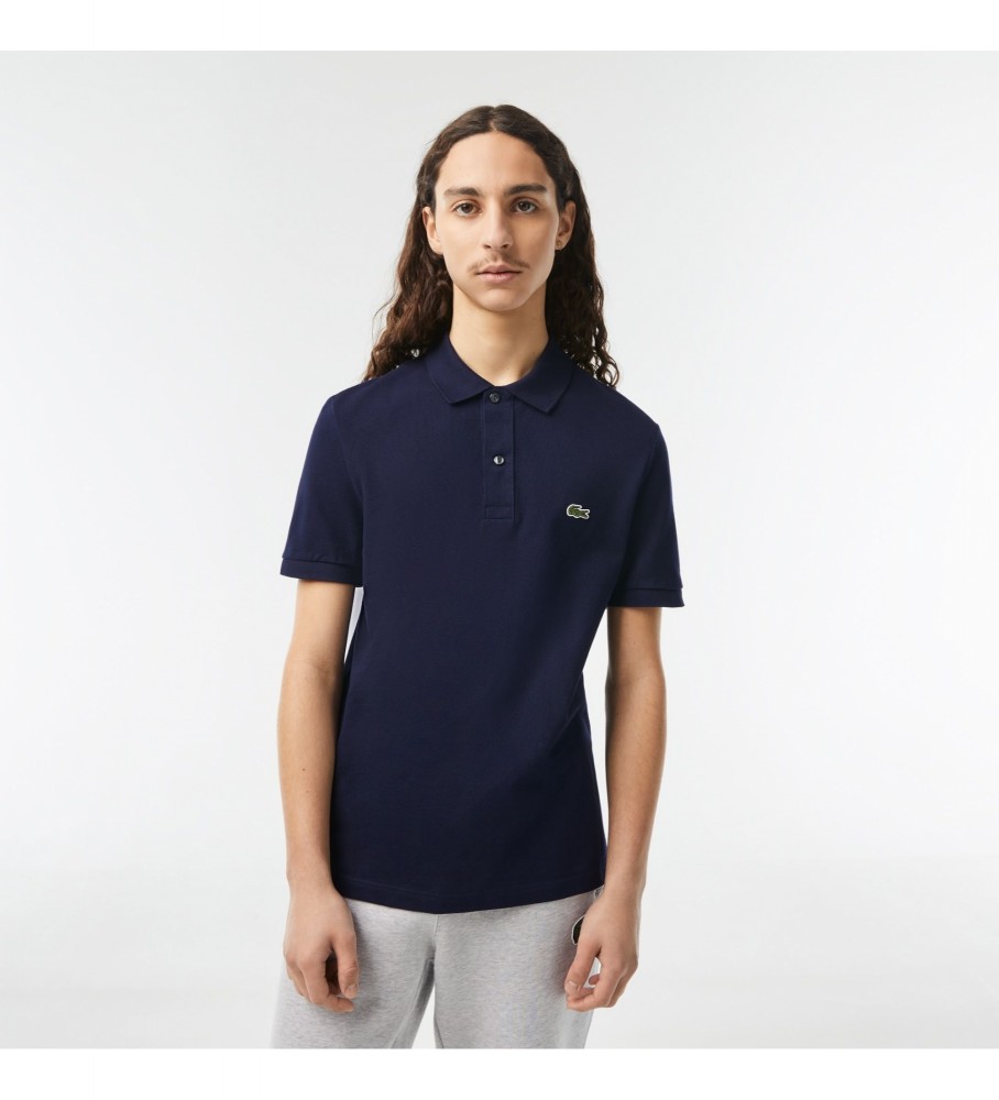 Polo Lacoste Original tamanho G (12.12) Slim Fit azul marinho