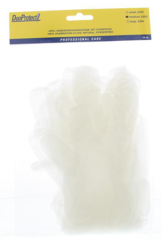 DuoProtect Handschoen vinyl poedervrij medium 10st