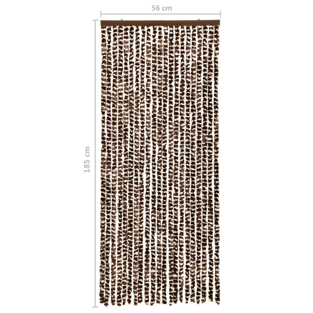 Moustiquaire marron et blanc 56x185 cm chenille