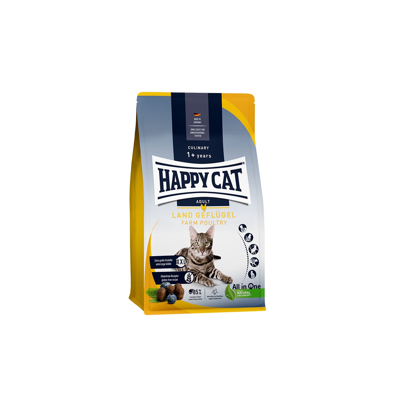 HAPPY CAT Culinary Trockenfutter Katze Adult, Land-Geflügel 1,3 kg