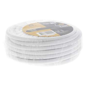 Q-Link coax kabel 10 meter wit kabelkeur