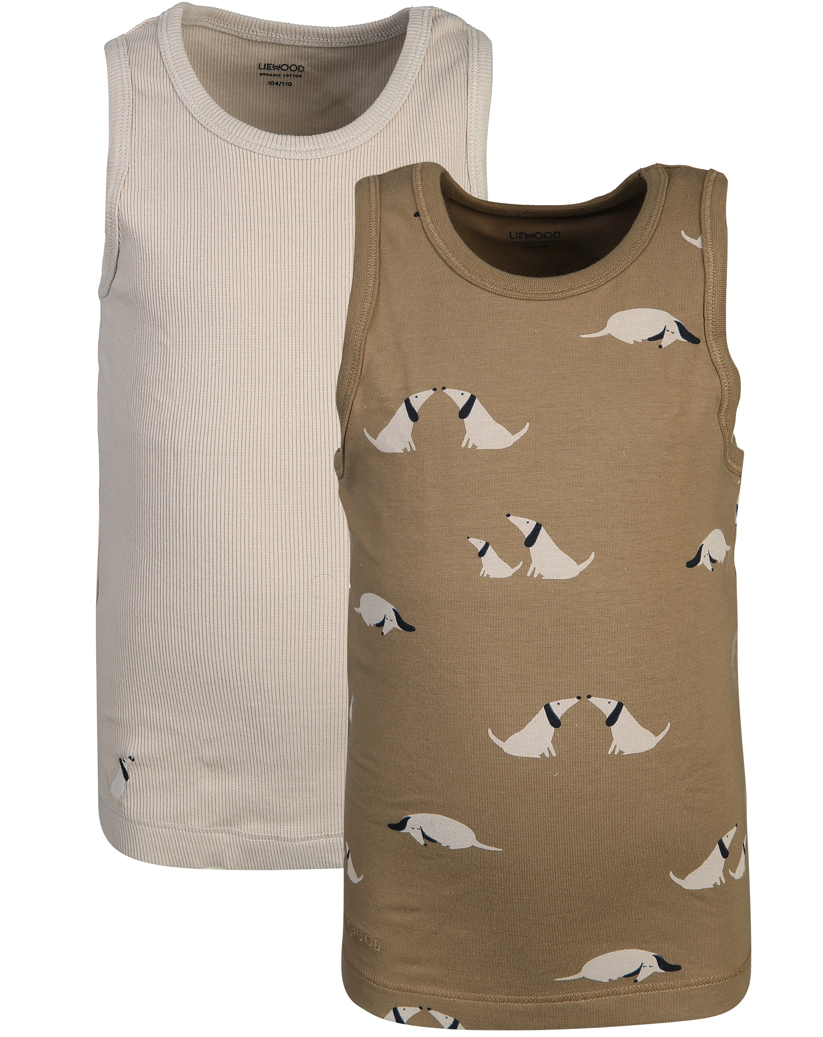 Tanktop FARIS DOG 2er-Pack in oat mix