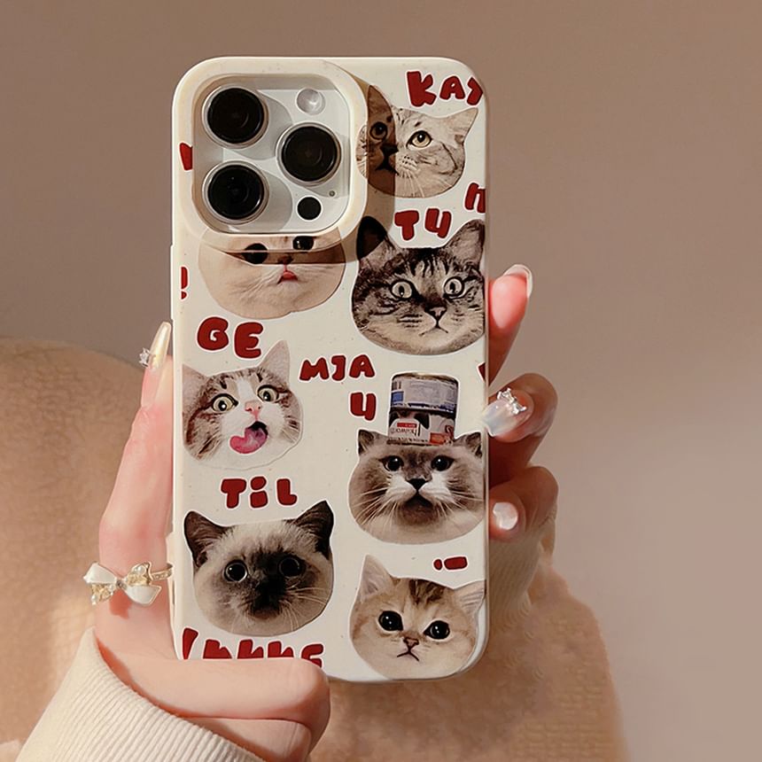 Mobby - Katten telefoonhoesje - iPhone 15 Pro Max / 15 Pro / 15 Plus / 15 / 14 Pro Max / 14 Pro / 14 Plus / 14 / 13 Pro Max / 13 Pro / 13 / 13 mini / 12 Pro Max / 12 Pro / 12 / 12 mini / 11 Pro Max / 11 Pro / 11