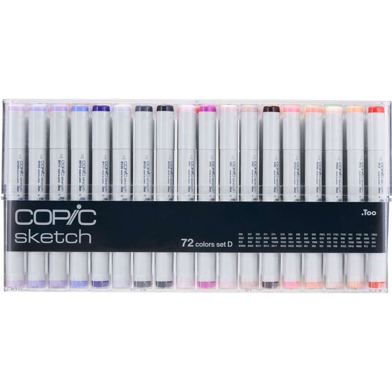 Copic Marker Sketch Set D, 72 Stück, assortiert