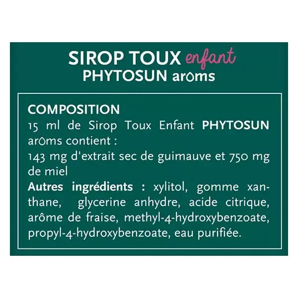 Phytosun Arôms Sirop Toux Enfant 120ml
