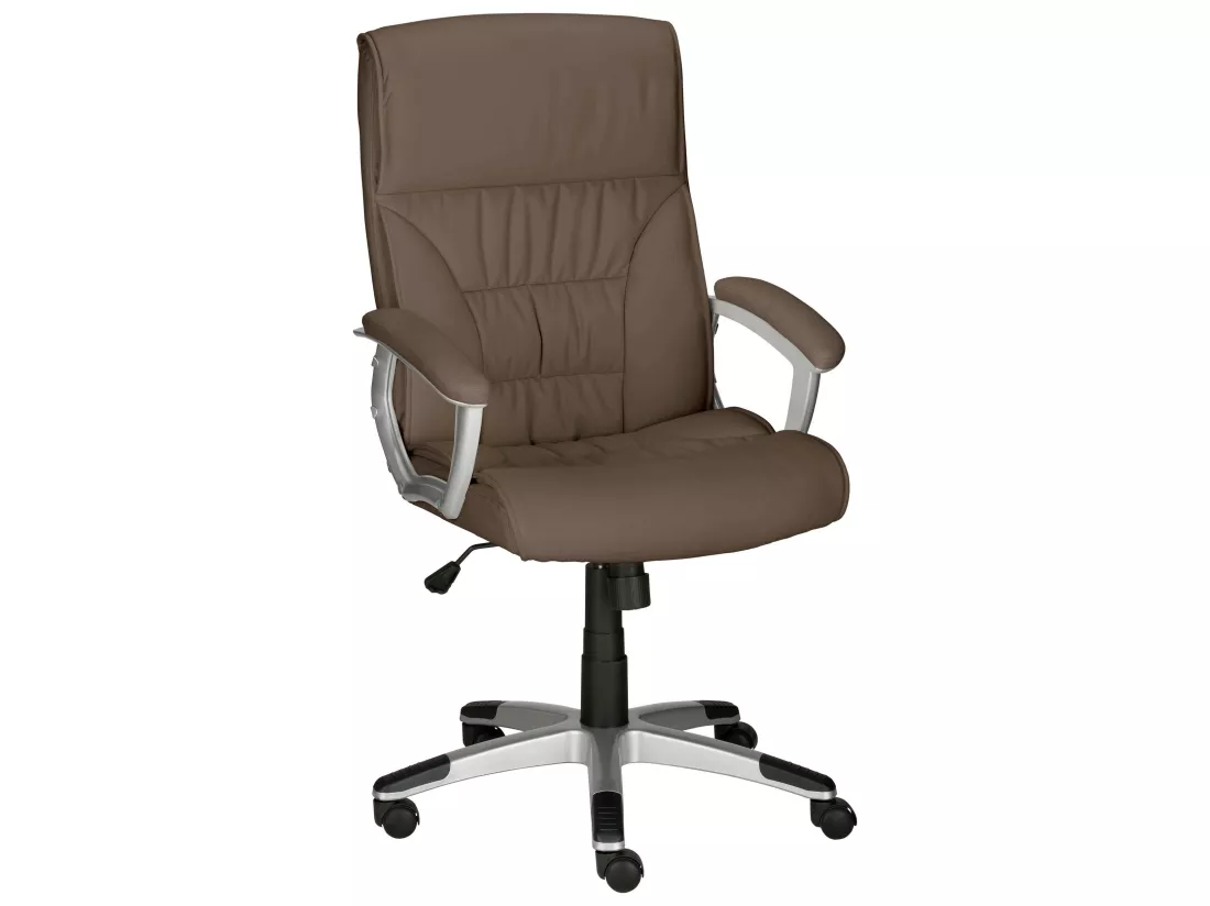 Flori | Chaise de bureau en PU taupe