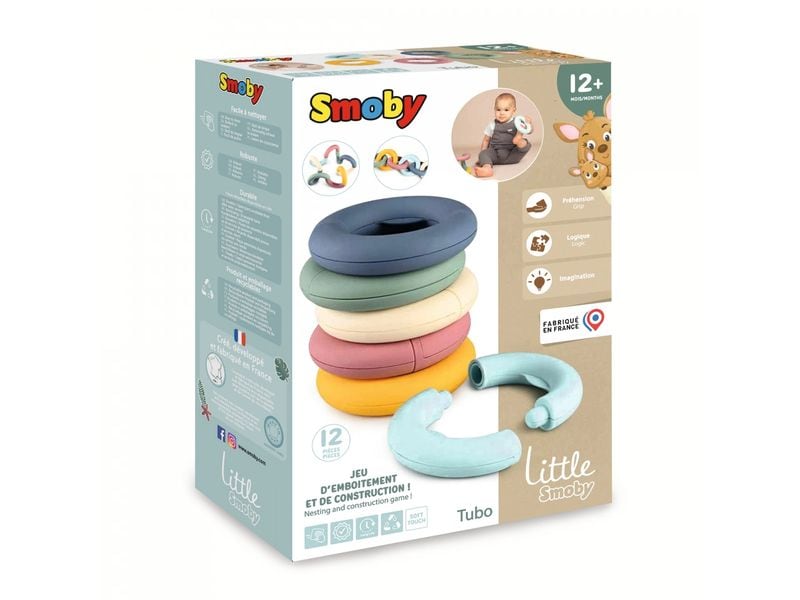 Smoby Motoriksteckspiel Tubo Kreatives Steckspiel für Kinder