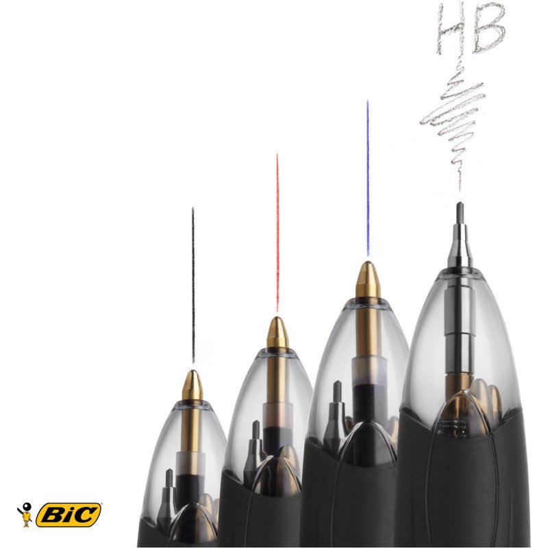 Stylo bille Bic 4 couleurs Multifonctions bille et portemines