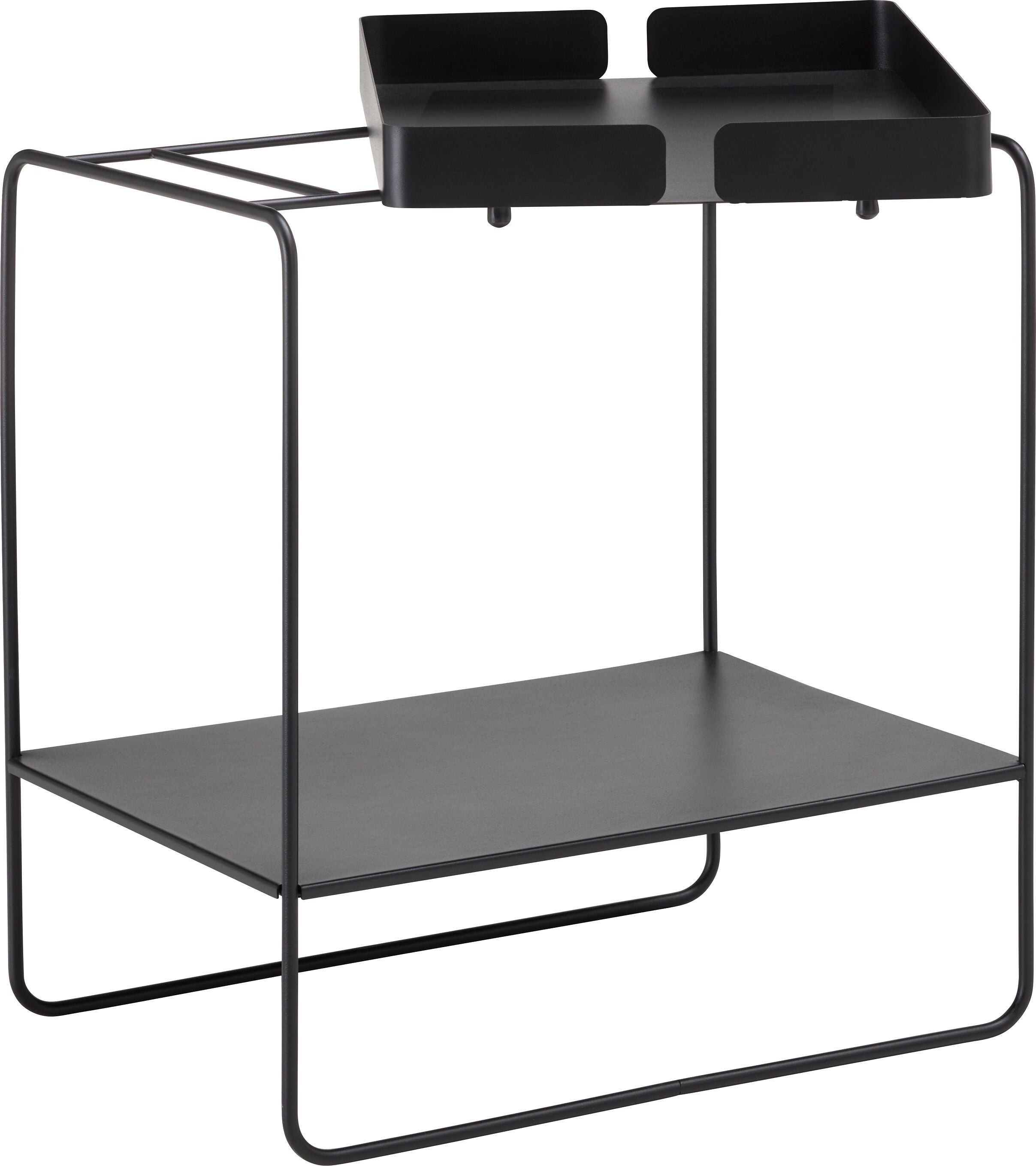 NIKLAS Beistelltisch - Schwarz / B: 44.2 cm x T: 32.2 cm x H: 46.0 cm