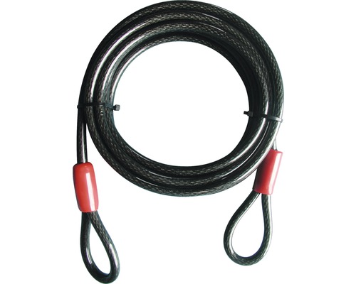Staalkabel met lussen Ø 10 mm 5 m staal zwart