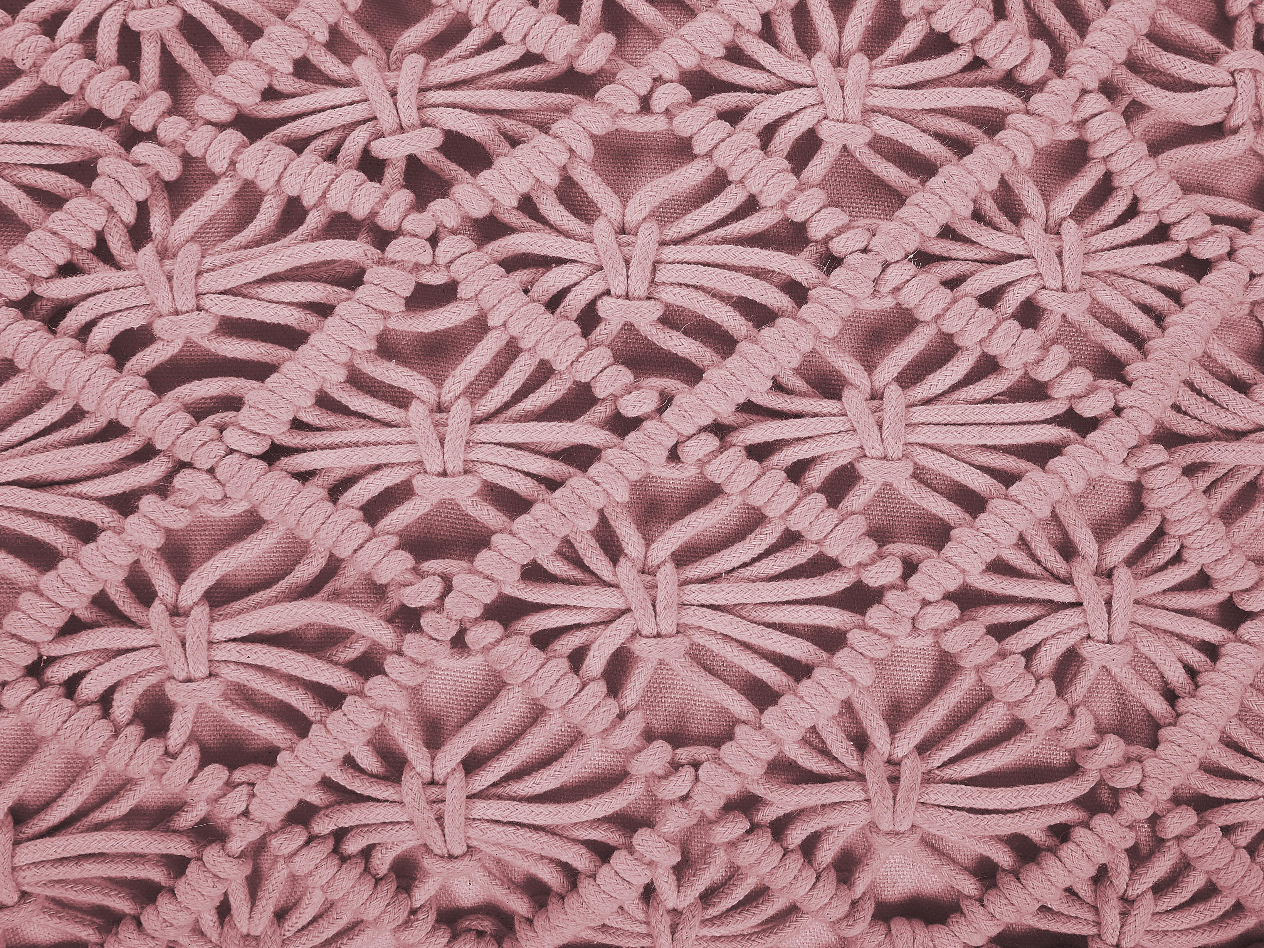 Poef Macramé BERRECHID Katoen Roze