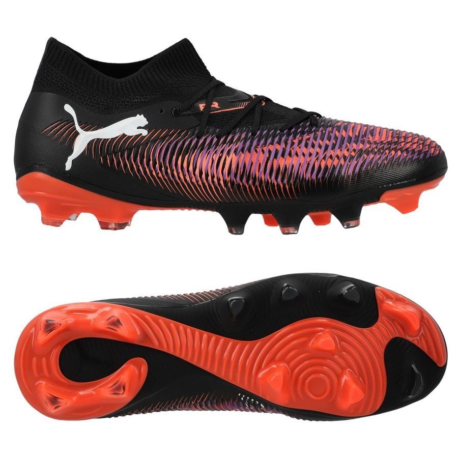 PUMA Future 8 Match FG/AG Unlimited - Noir/Blanc/Glowing Red Femme