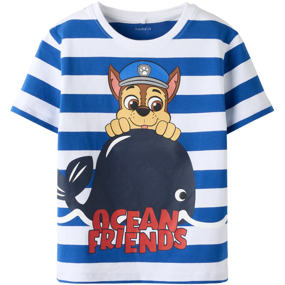 Køb Name It Lapis Blue Nmmmilan Paw Ss Nreg Top Box Cplg