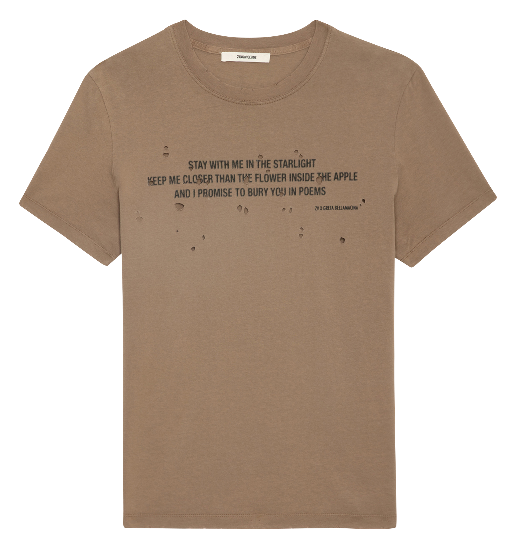 TOMMY - Tee-shirt droit en coton bio | Beige