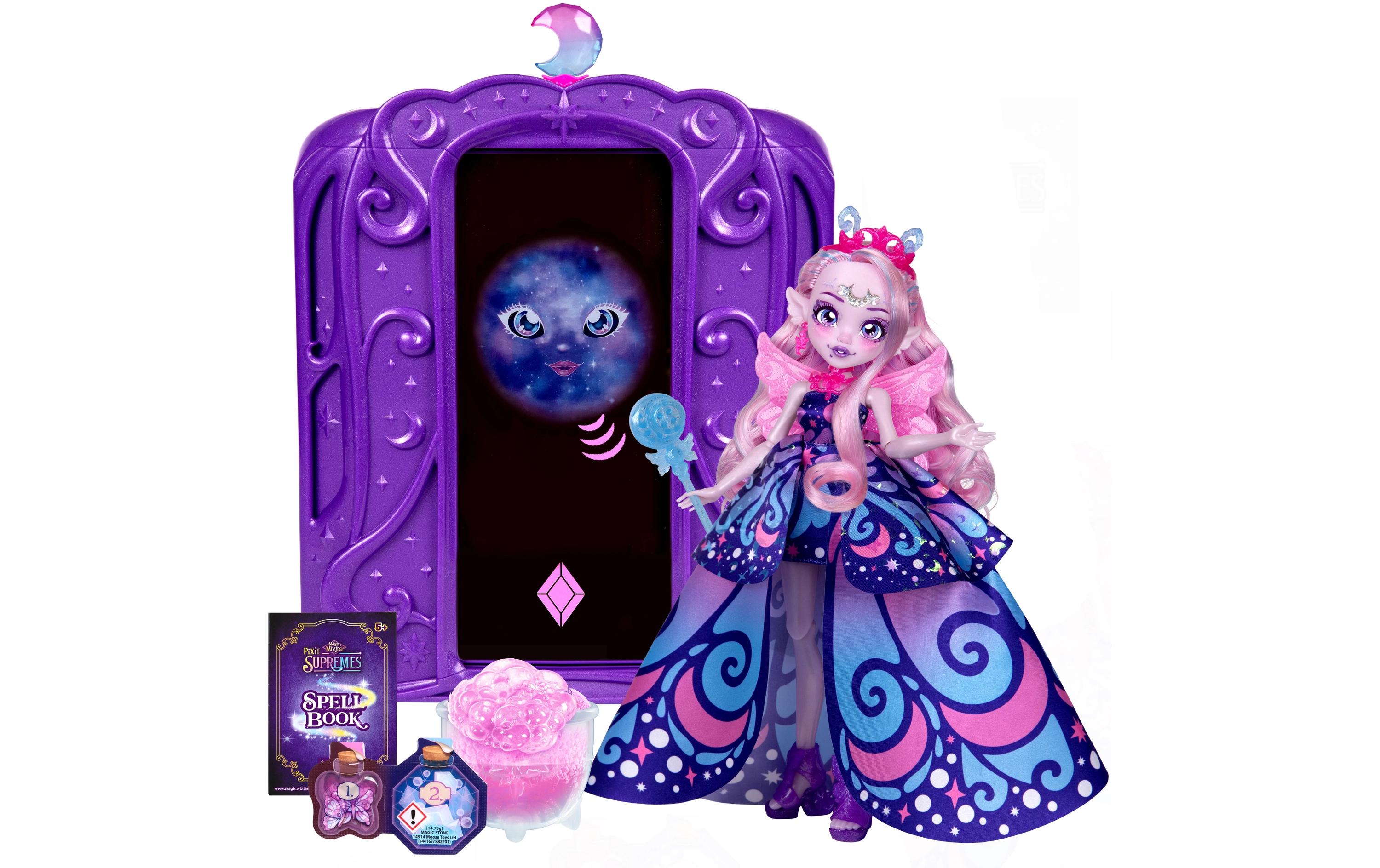 Magic Mixies Pixie Supremes Fashion Doll LunaBewegliche Butterfly-Pixling-Puppe mit ihrem magischen Spiegel