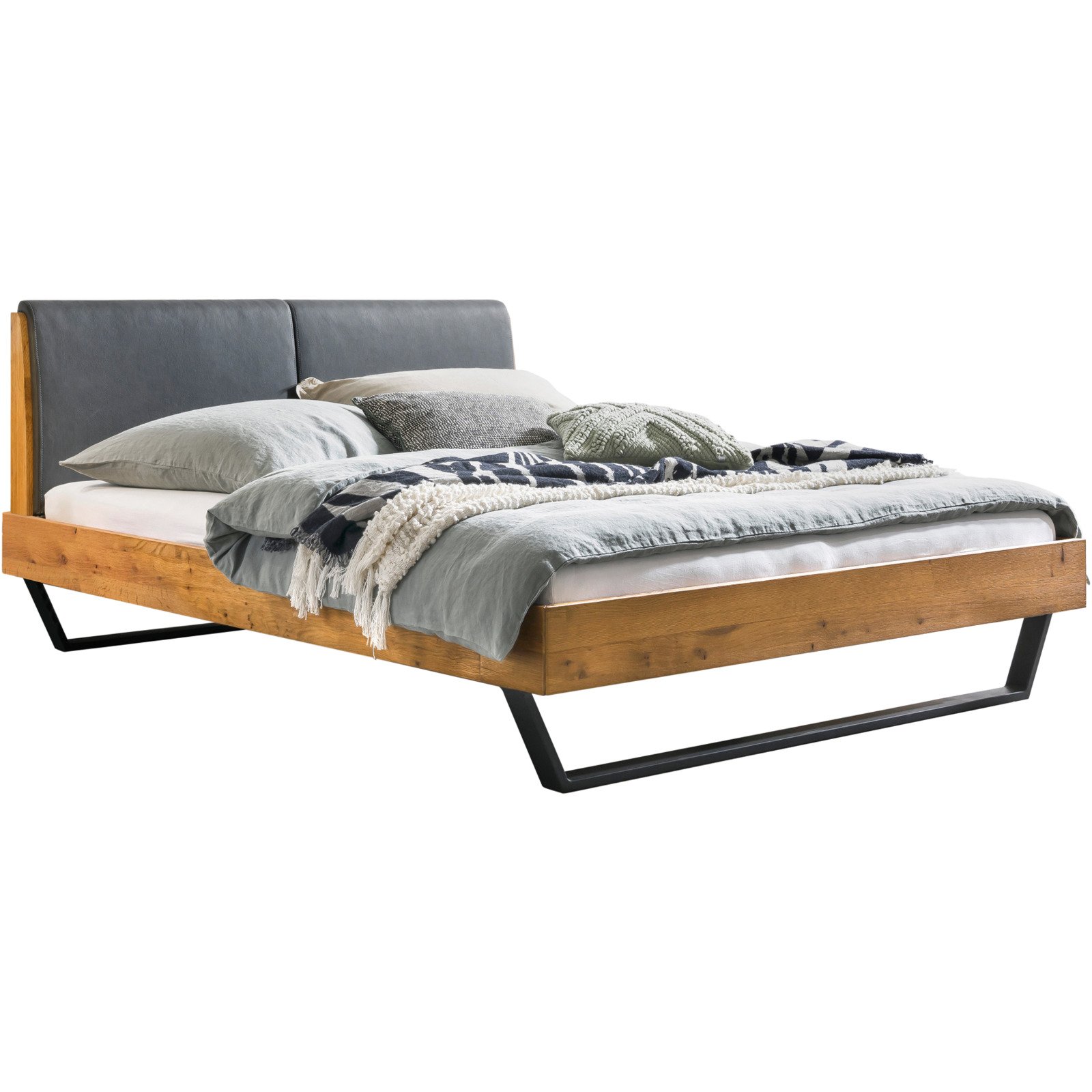 Bett Pietro 20 Wildeiche natur massiv