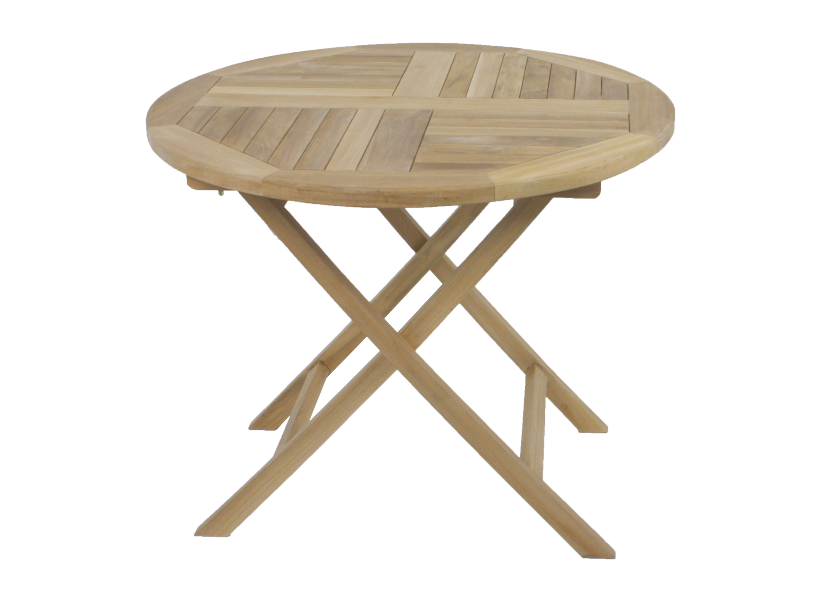 Tisch SOLO - Teak - Hartholz - klappbar - rund