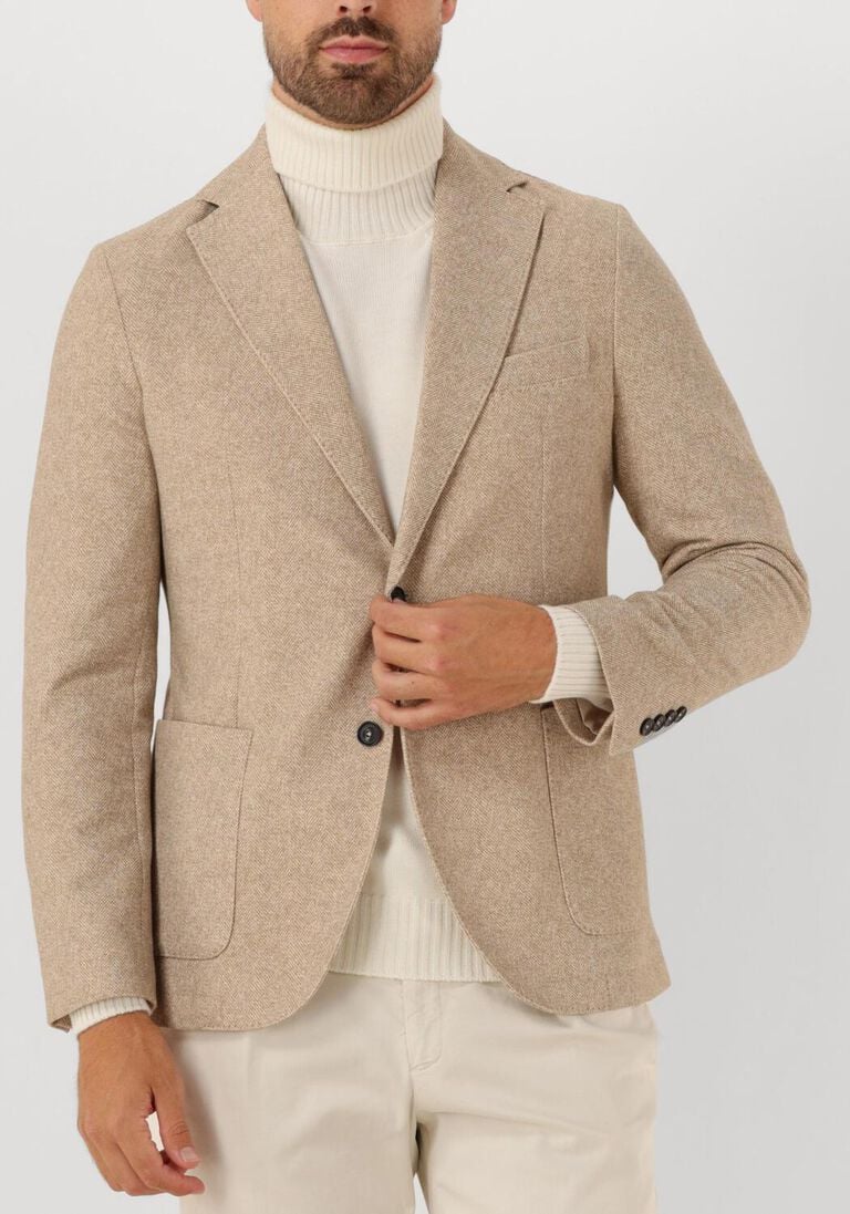 beige circolo colberts fleece blazer