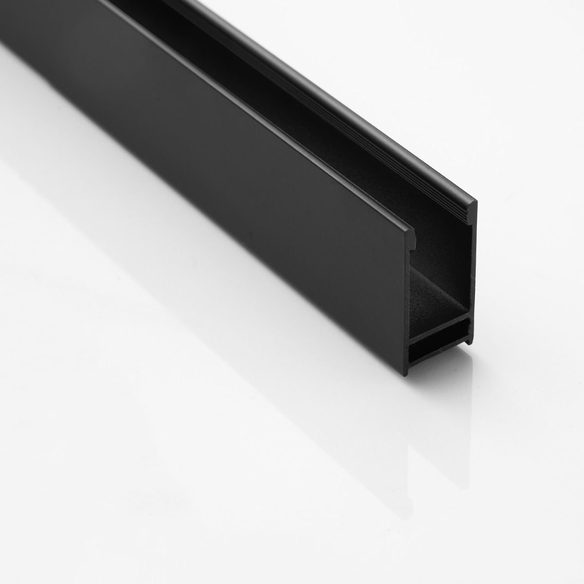 Saniclear Oblique inloopdouche 100cm met handdoekhouder en bronsglas zwart mat