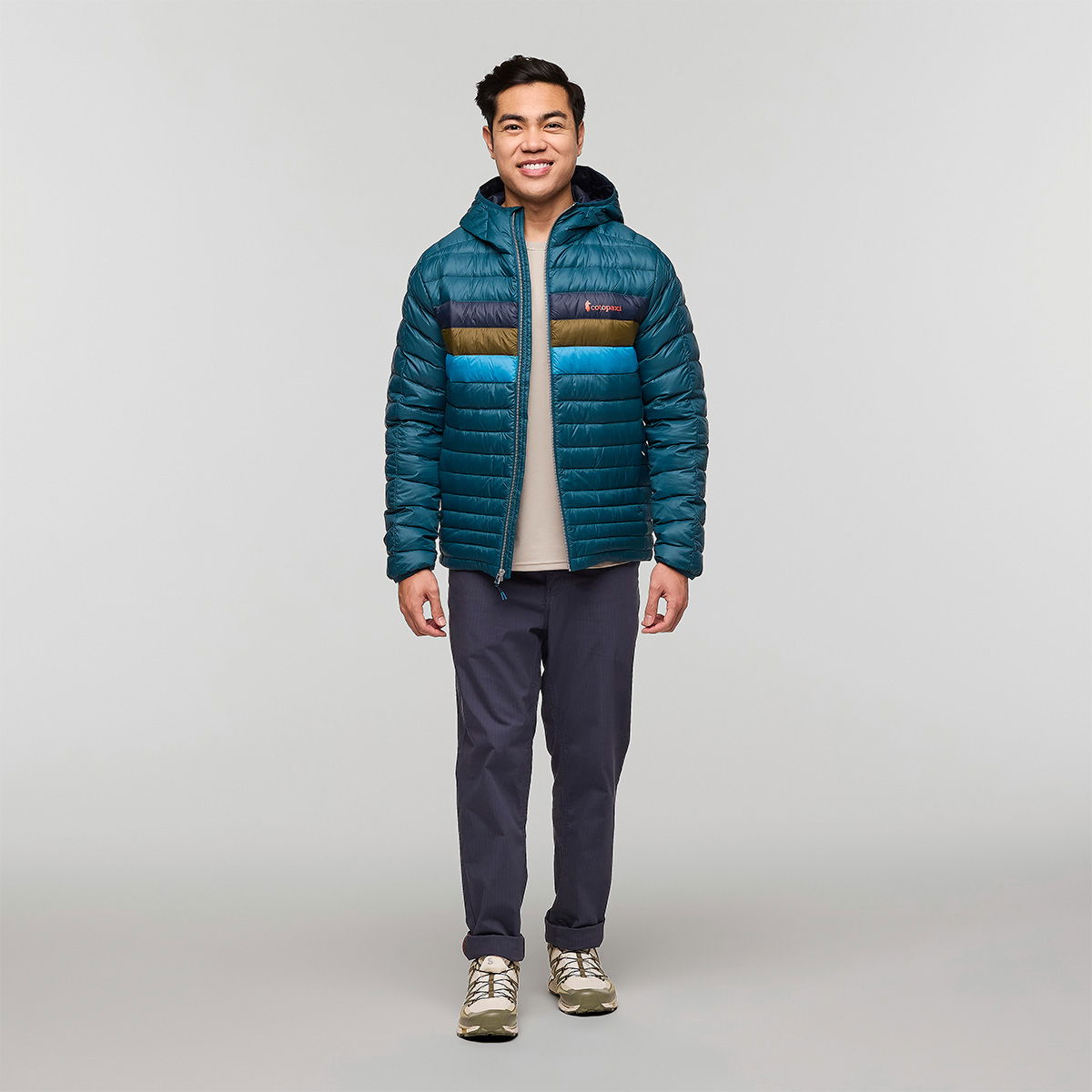 Cotopaxi Fuego Down Hooded dunjakke, herre (Abyss Stripes)