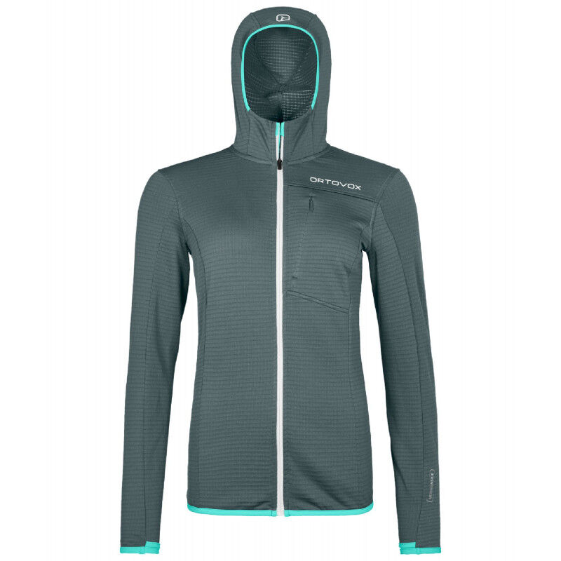 Fleece Light Grid Hooded Jkt - Polaire femme