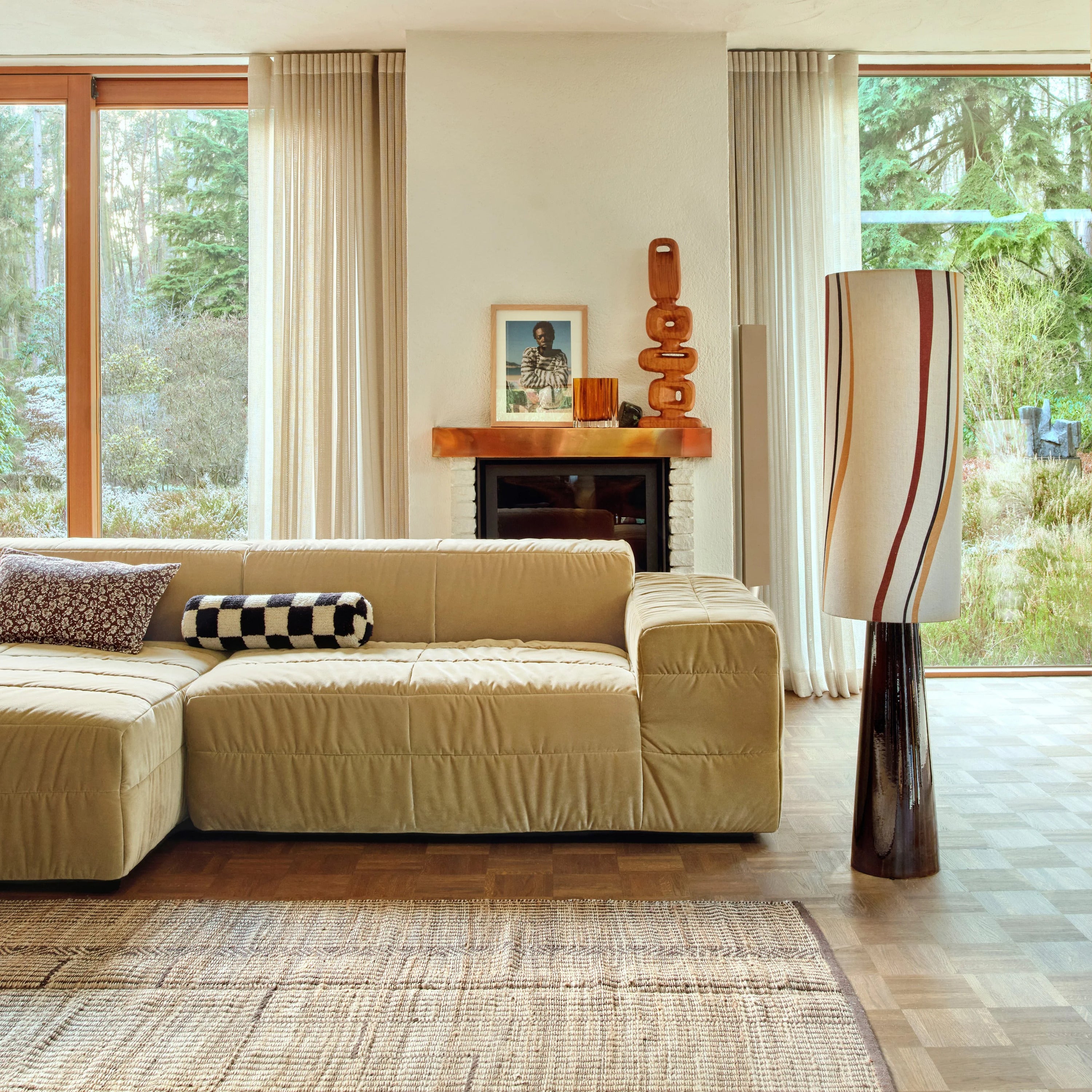 HKliving Cilinder Lampenkap Ã 33 cm - Swirl