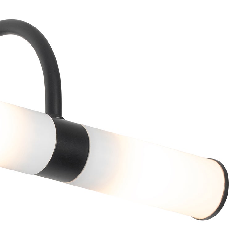 Klassieke zwarte wandlamp IP44 2-lichts - Bath Arc