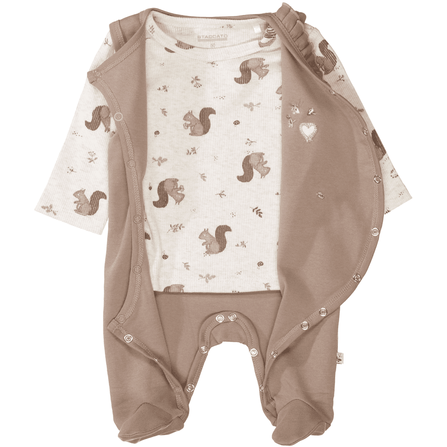 STACCATO Strampler+Shirt taupe