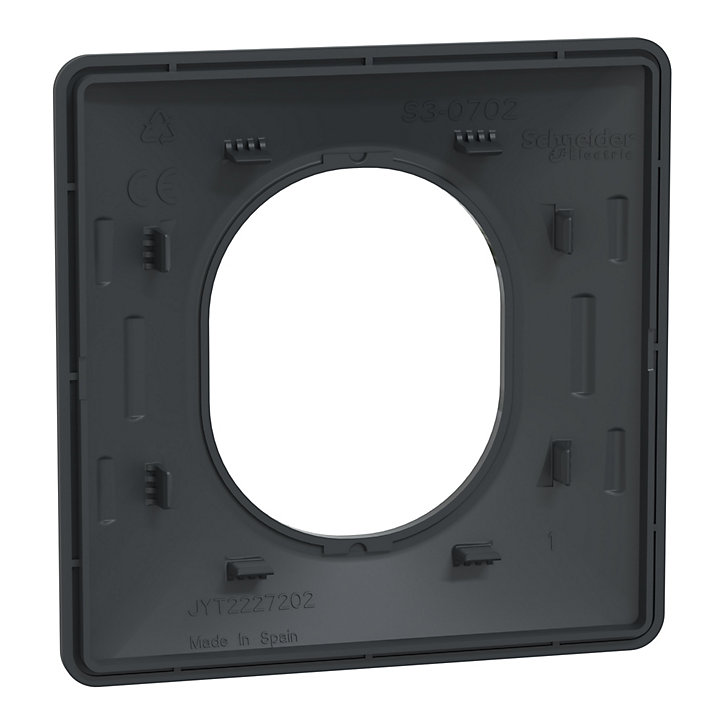 Plaque de finition simple Schneider Electric Ovalis anthracite