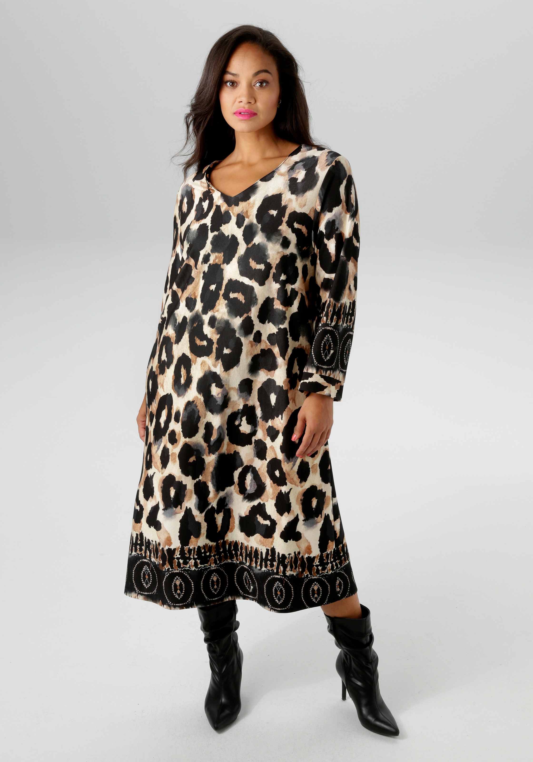 Aniston PLUS Jerseykleid in ausdrucksvoller Animalprint - NEUE KOLLEKTION