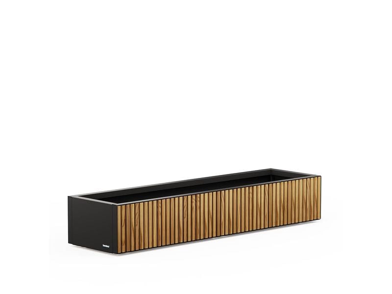 Herstera Hochbeet Deco Planter Xic 100 x 40 x 25 cm, Schwar Pflanzengefäss