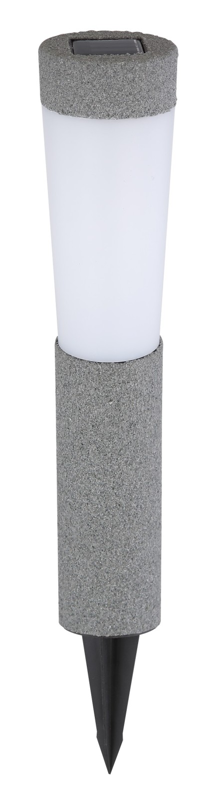 LED-Solarleuchte - grau - 45,6 cm hoch