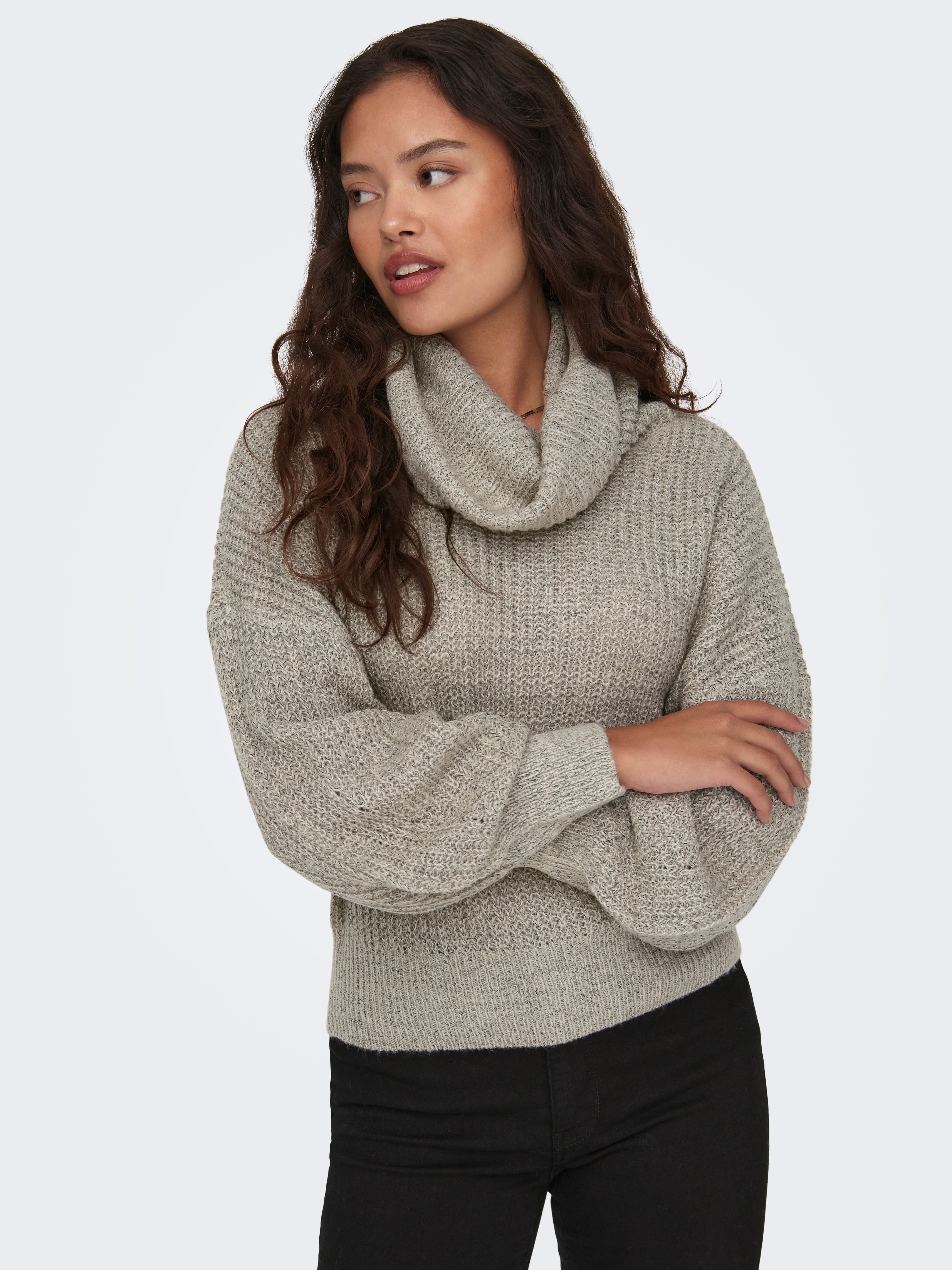JDYMEGAN Strickpullover Cement