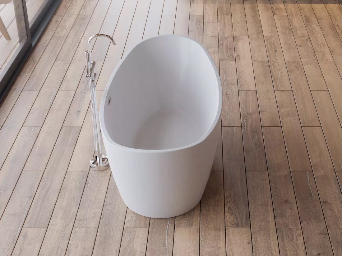 Baignoire îlot ovale NEROON 2.0 L. 170 x l. 80 cm, by SPALINA