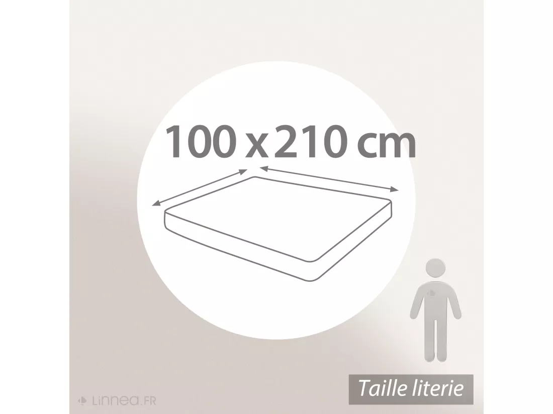 Protège matelas imperméable 100x210 cm bonnet 40cm ARNON molleton coton contrecollé polyuréthane