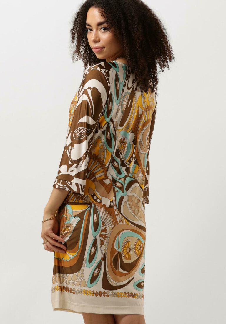 ANA ALCAZAR beige ana alcazar mini jurk tunic dress deco