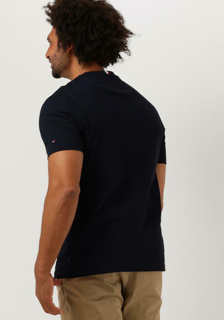 TOMMY HILFIGER donkerblauwe tommy hilfiger t-shirt hilfiger arched tee